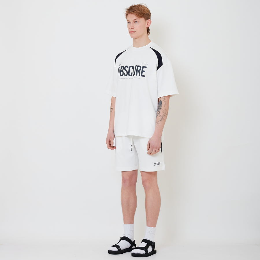 Men Pique Shorts - Off White - SM2503063A