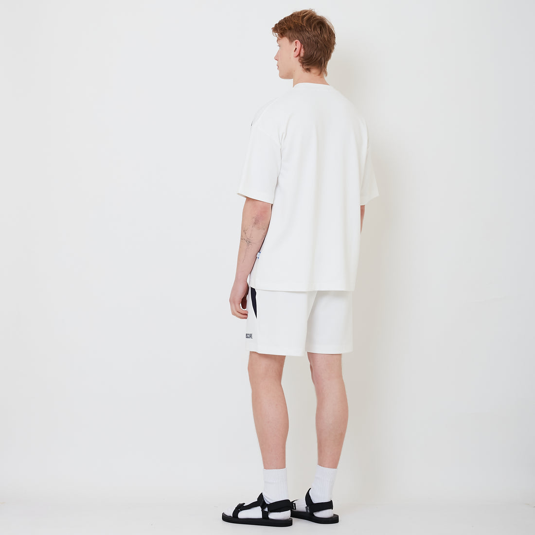 Men Pique Shorts - Off White - SM2503063A