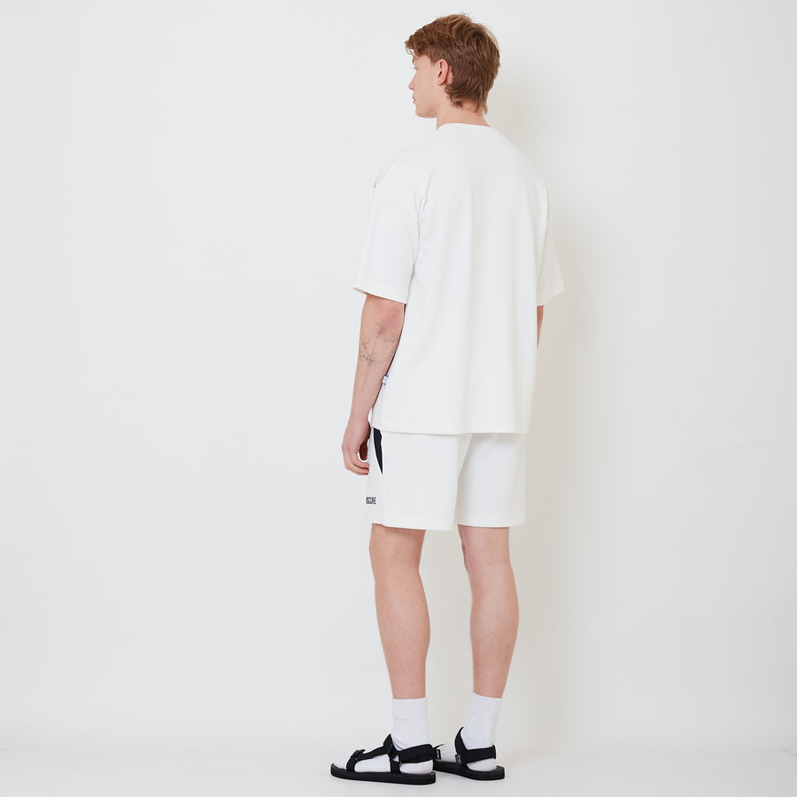 Men Pique Shorts - Off White - SM2503063A
