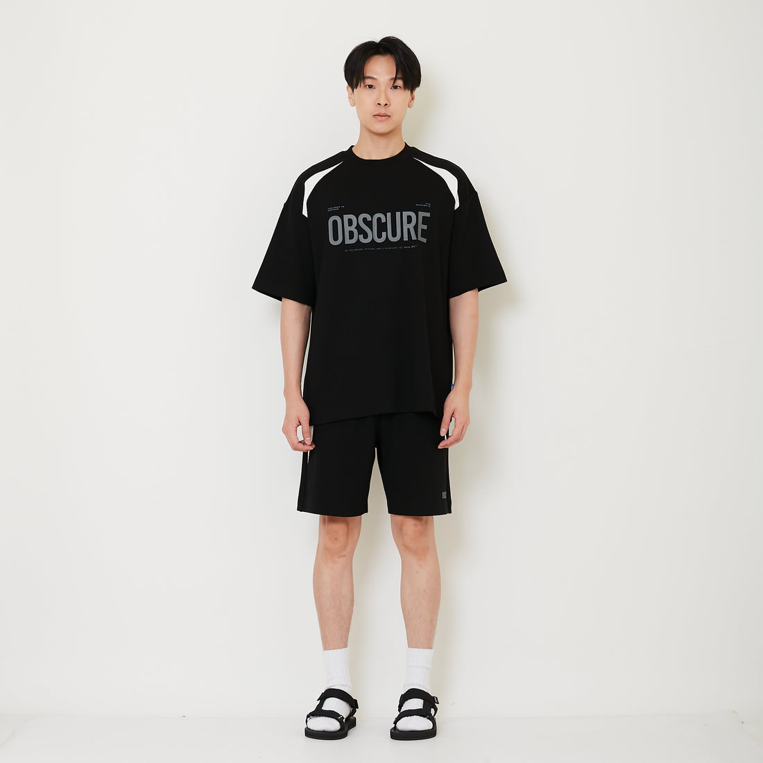 Men Pique Shorts - Black - SM2503063D