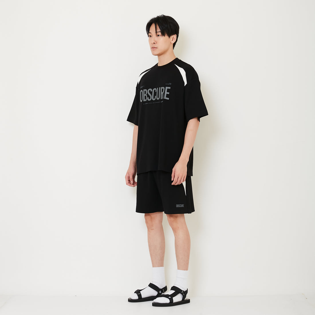 Men Pique Shorts - Black - SM2503063D