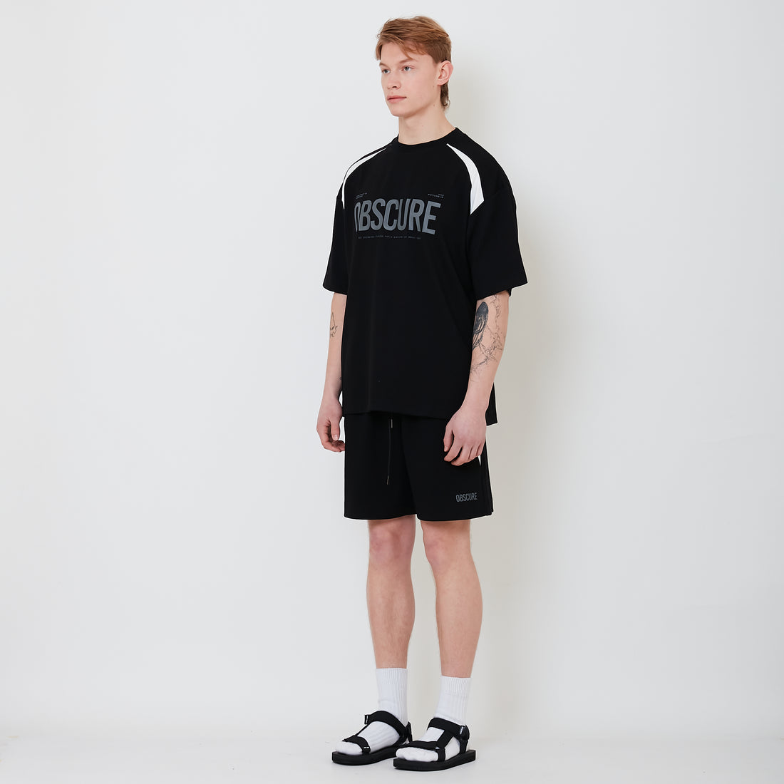 Men Pique Shorts - Black - SM2503063D