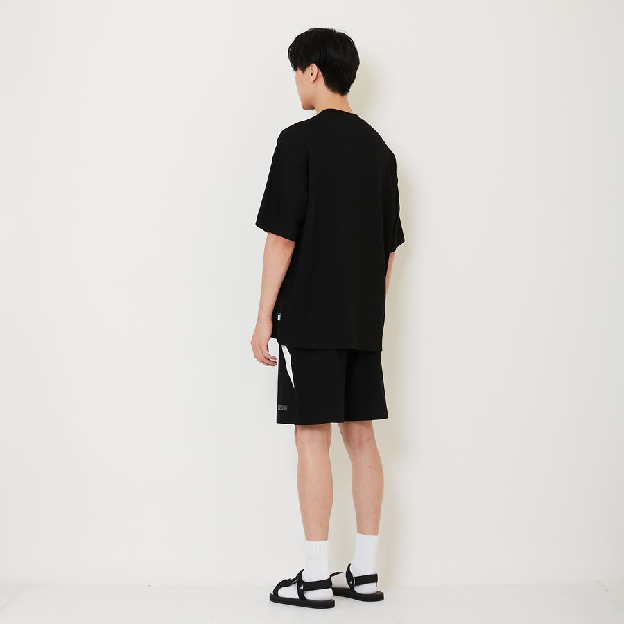 Men Pique Shorts - Black - SM2503063D