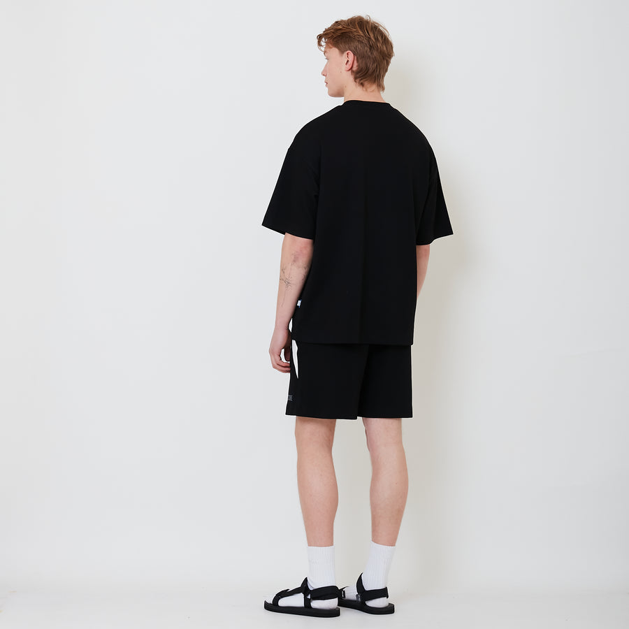 Men Pique Shorts - Black - SM2503063D