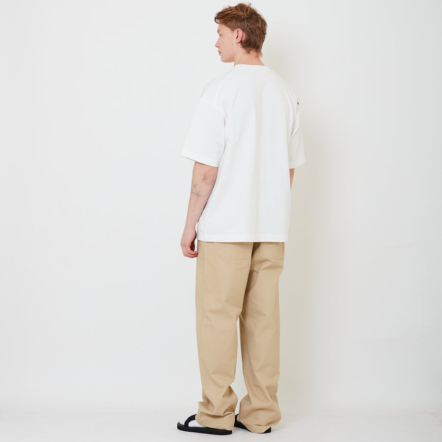 Men Wide Leg Long Pants - Khaki - SM2503064A