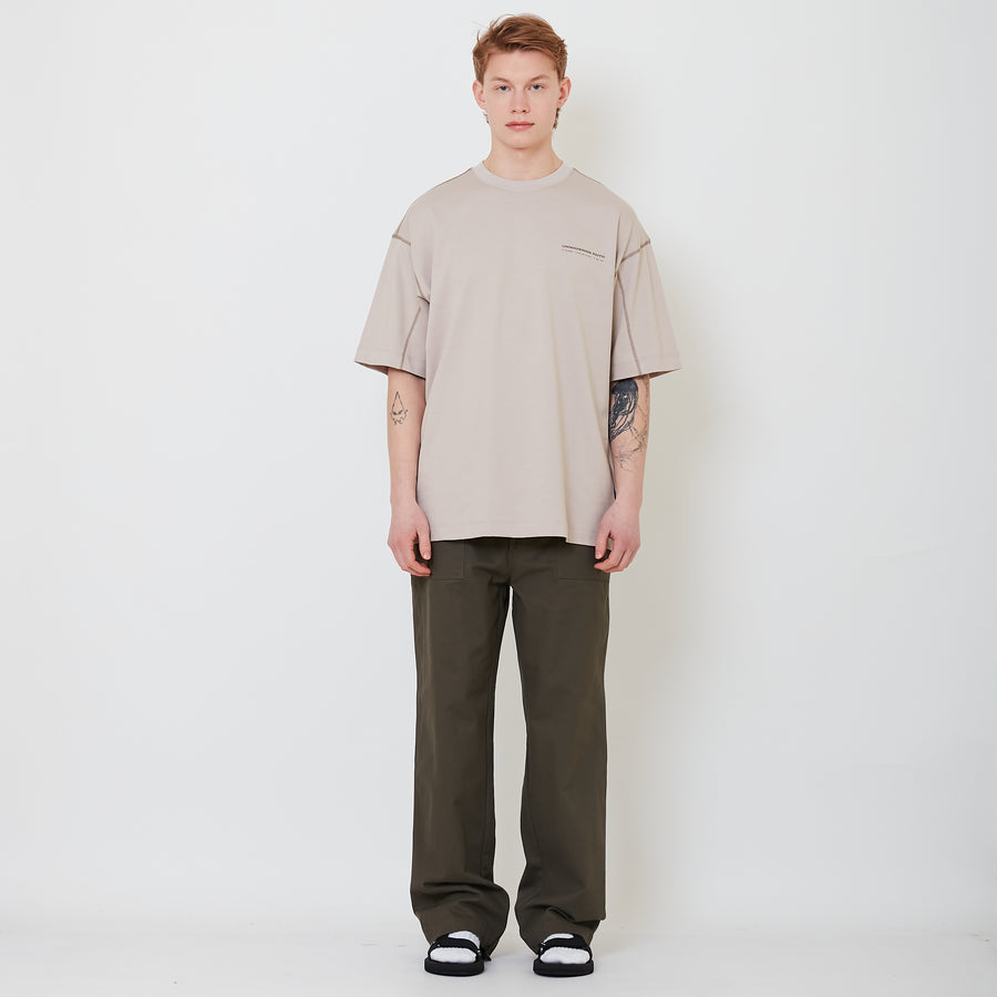 Men Wide Leg Long Pants - Army Green - SM2503064B