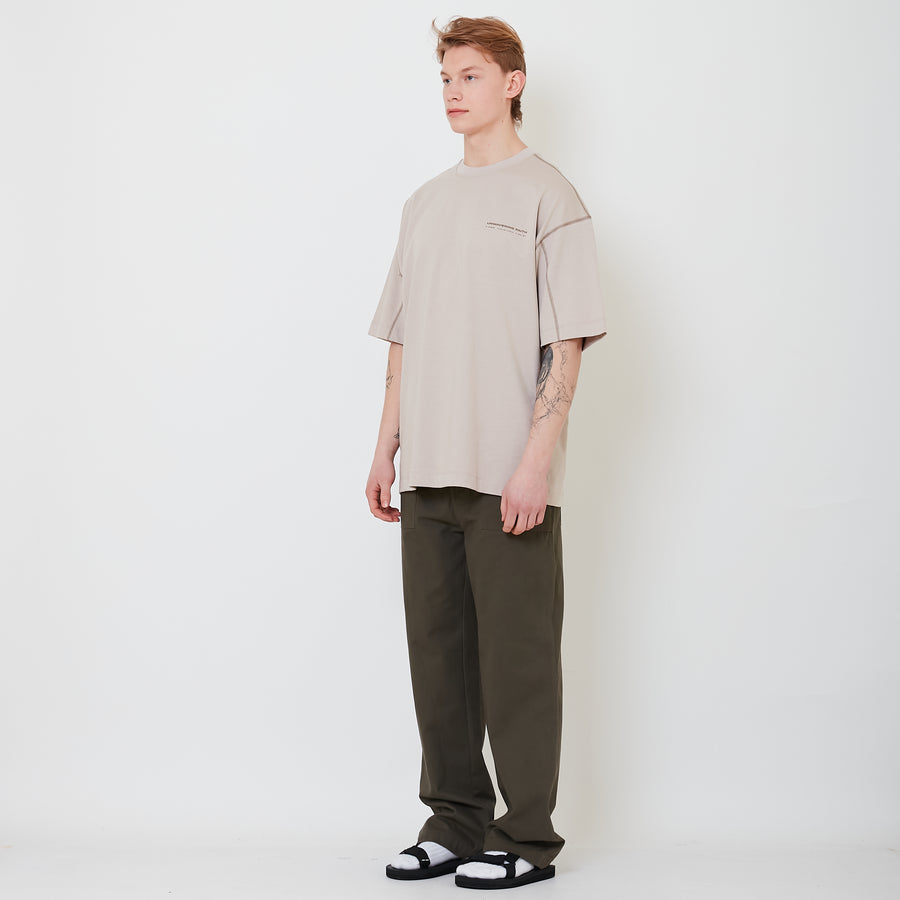 Men Wide Leg Long Pants - Army Green - SM2503064B