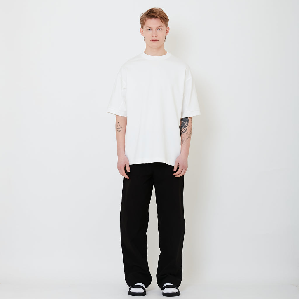 Men Wide Leg Long Pants - Black - SM2503064C