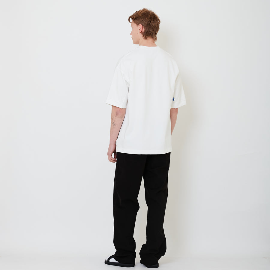 Men Wide Leg Long Pants - Black - SM2503064C