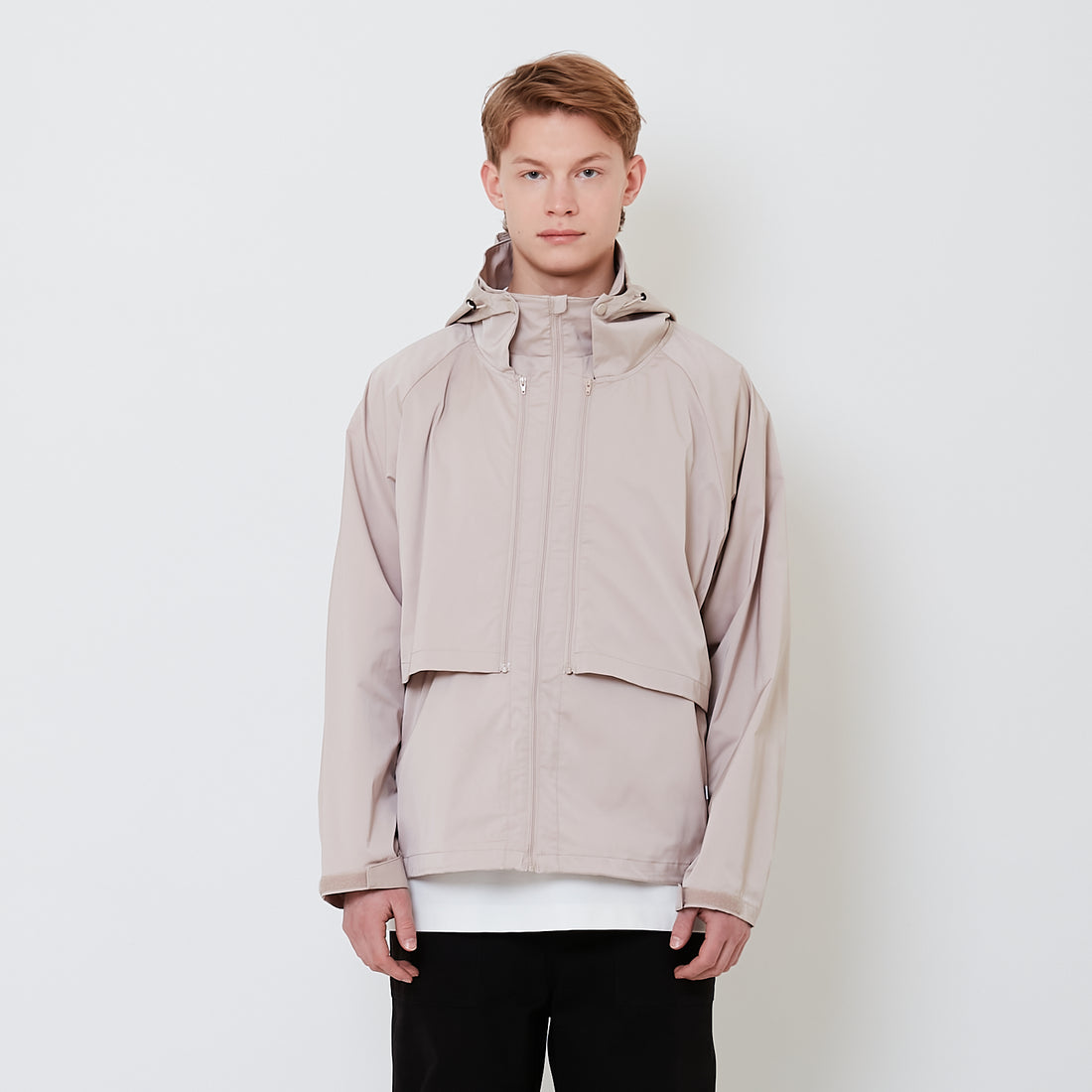 Men Detachable Parka - Beige - SM2503065A