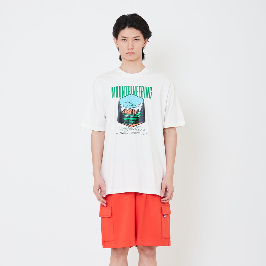 Men Graphic Tee - Off White - SM2503066A