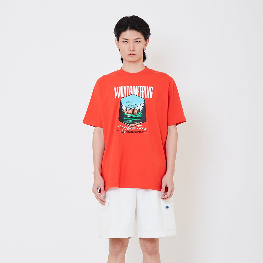 Men Graphic Tee - Dark Orange - SM2503066B