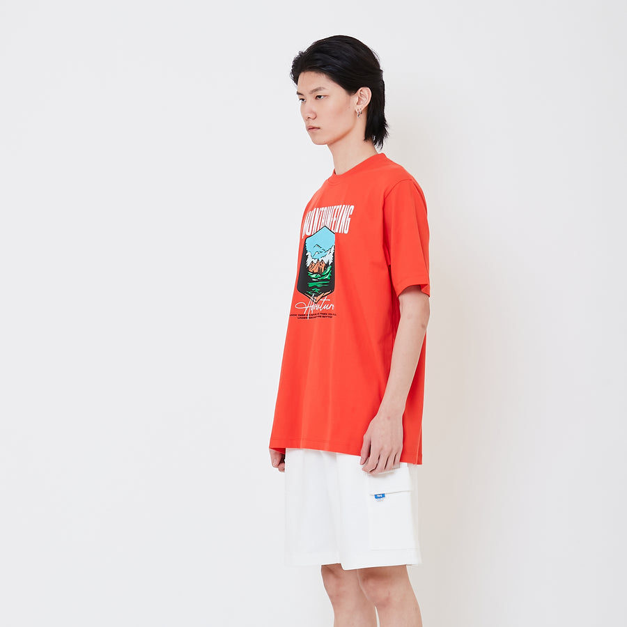 Men Graphic Tee - Dark Orange - SM2503066B