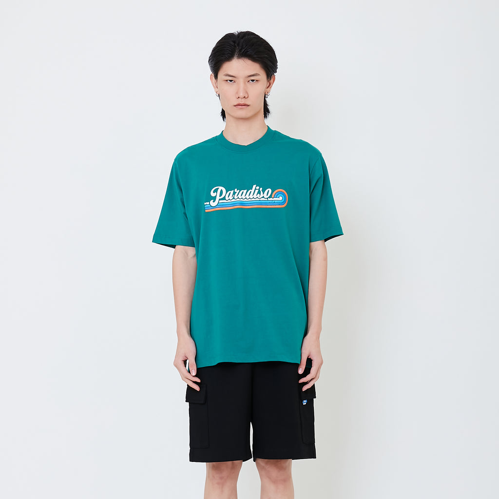 Men Graphic Tee - Dark Green - SM2503067B