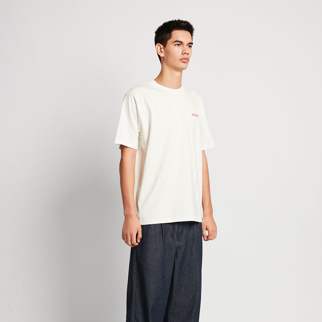 Men Graphic Tee - Off White - SM2504069A