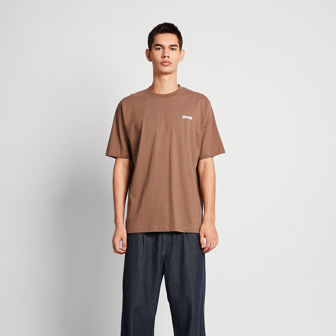 Men Graphic Tee - Brown - SM2504069B