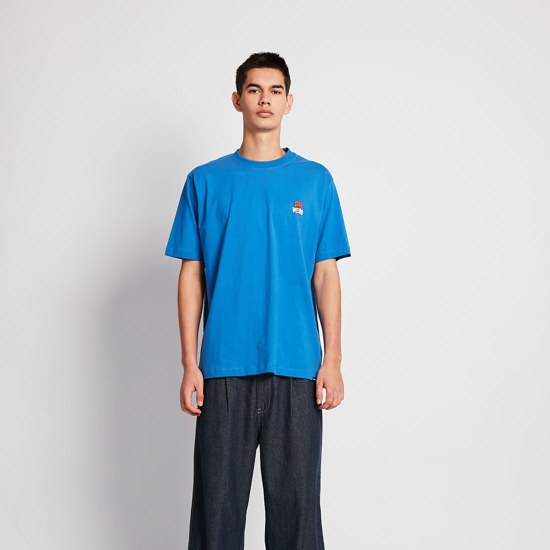 Men Graphic Tee - Blue - SM2504070B