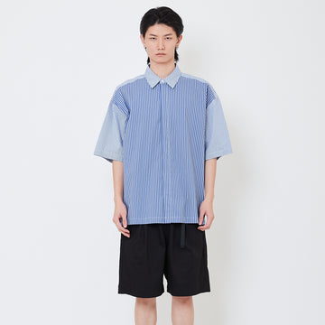 Men Oversized Shirt - Blue - SM2504094A
