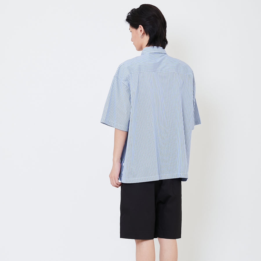 Men Oversized Shirt - Blue - SM2504094A