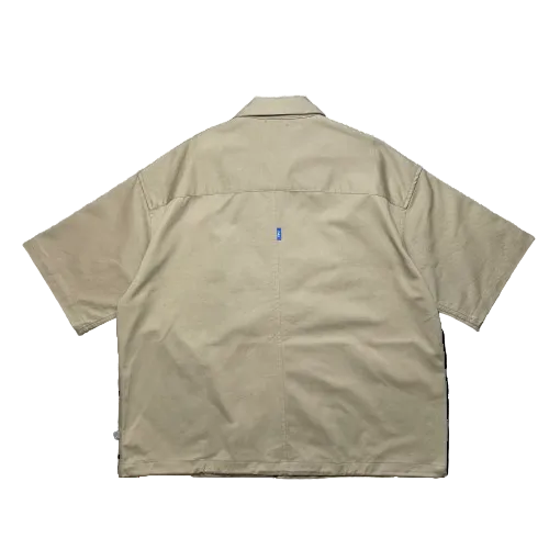 Men Oversized Shirt - Light Khaki - SM2504095A