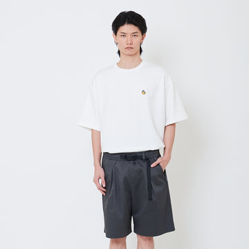 Men Twill Belted Shorts - Grey - SM2504096A