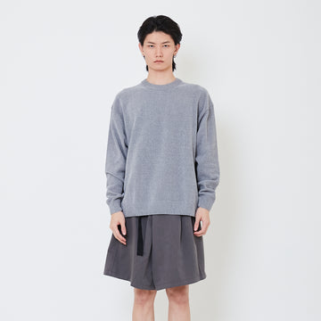 Men Cropped Sweater - Light Grey - SM2504098A