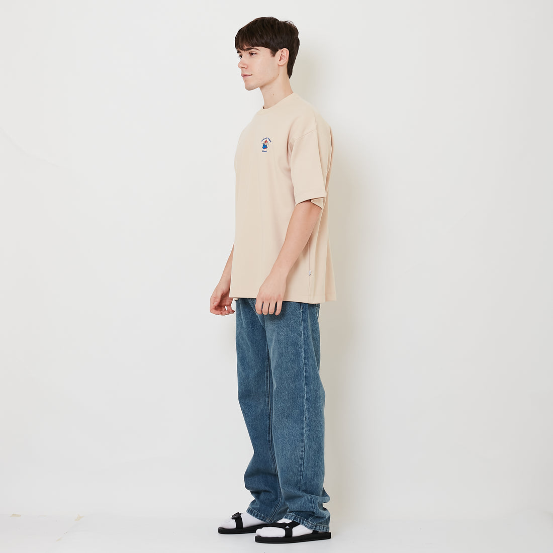 Men Straight Cut Long Jeans - Light Blue - SM2505099A