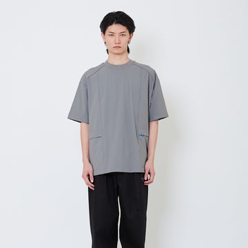 Men Oversized Nylon Top - Light Grey - SM2505104B