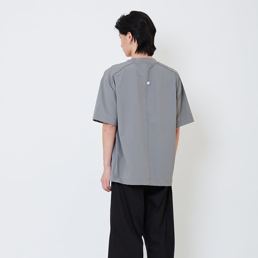 Men Oversized Nylon Top - Light Grey - SM2505104B