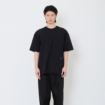 Men Oversized Nylon Top - Black - SM2505104C