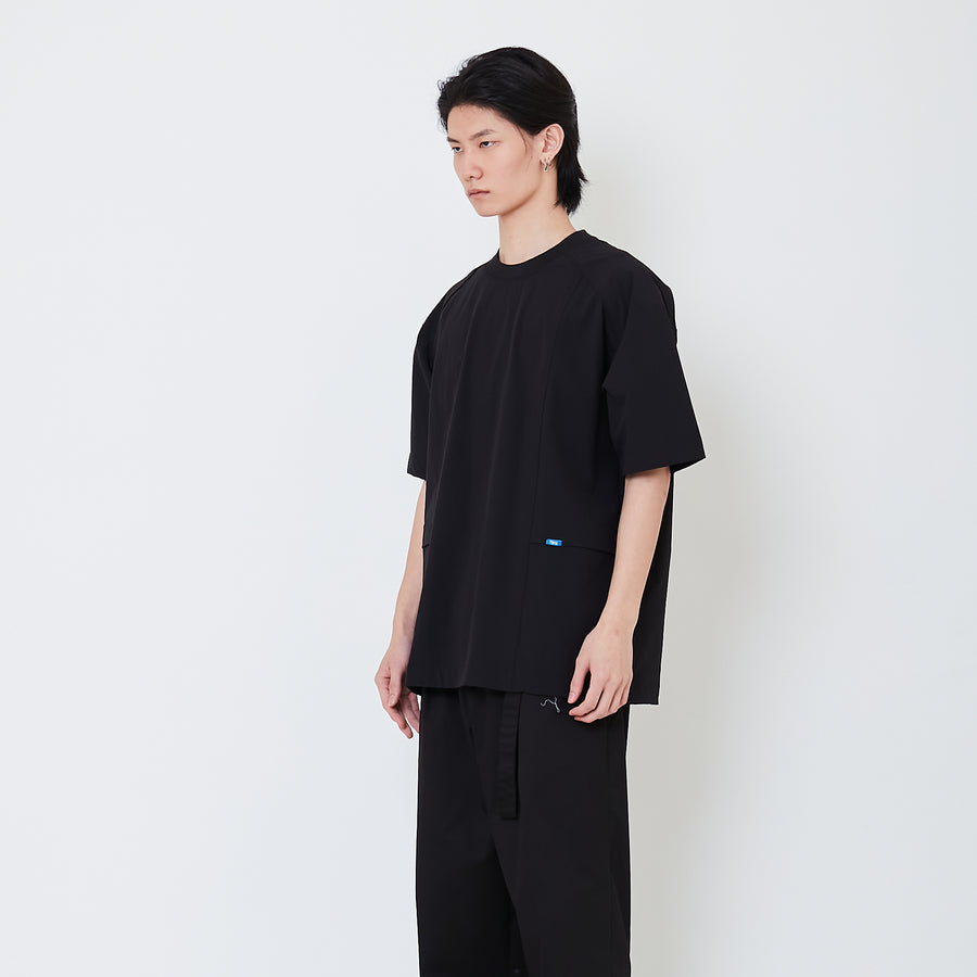 Men Oversized Nylon Top - Black - SM2505104C