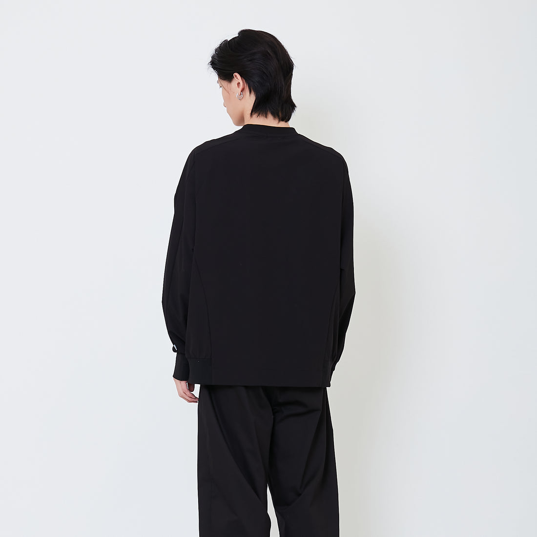Men Oversized Sweatshirt - Black - SM2505106B