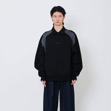 Men Printed Oversized Sweatshirt - Black - SM2505107B
