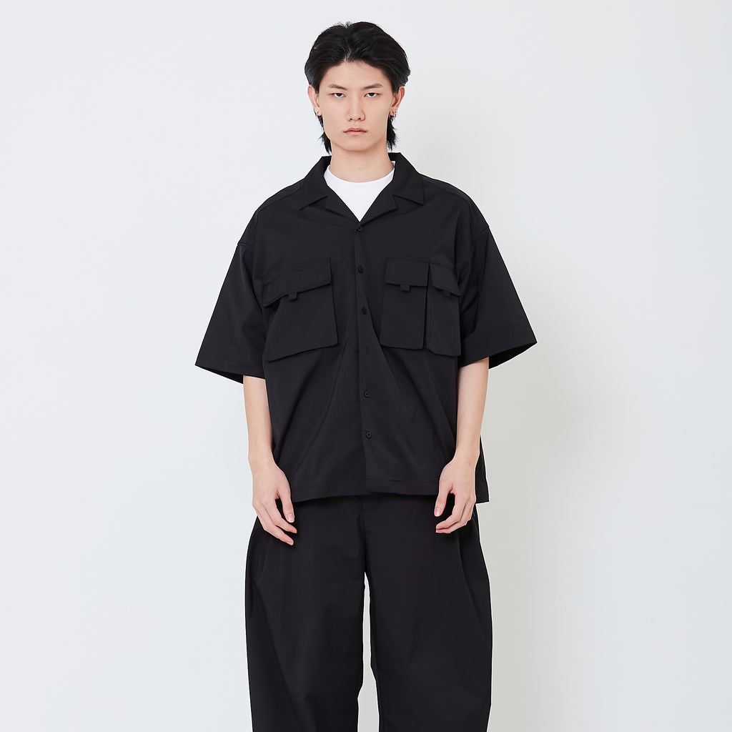 Men Oversized Shirt - Black - SM2505108B