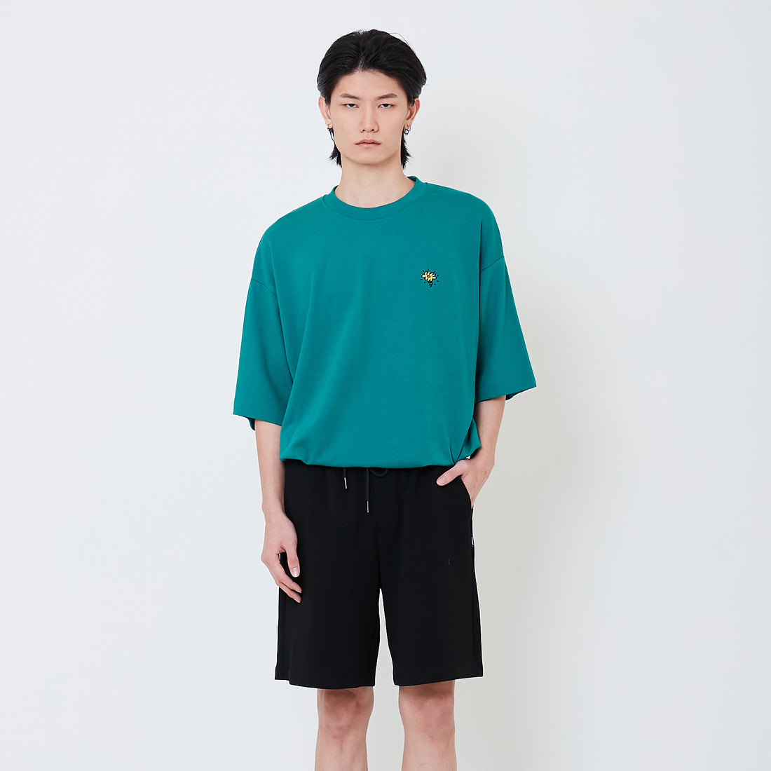 Men Neoprene Shorts - Black - SM2505110C