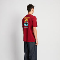 Men Graphic Tee - Maroon - SM2506075B