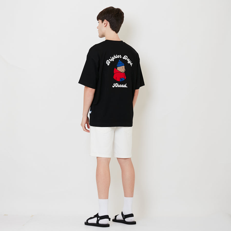 Men Slim Fit Denim Shorts - Off White - SM2506105A