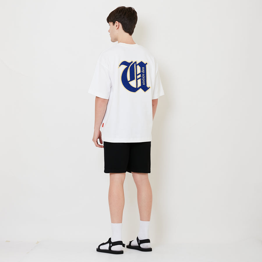 Men Slim Fit Denim Shorts - Black - SM2506105C