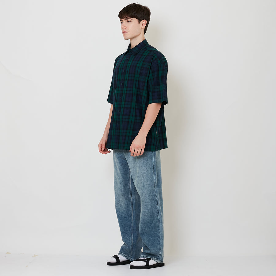 Men Wide Leg Long Jeans - Light Blue - SM2506111A