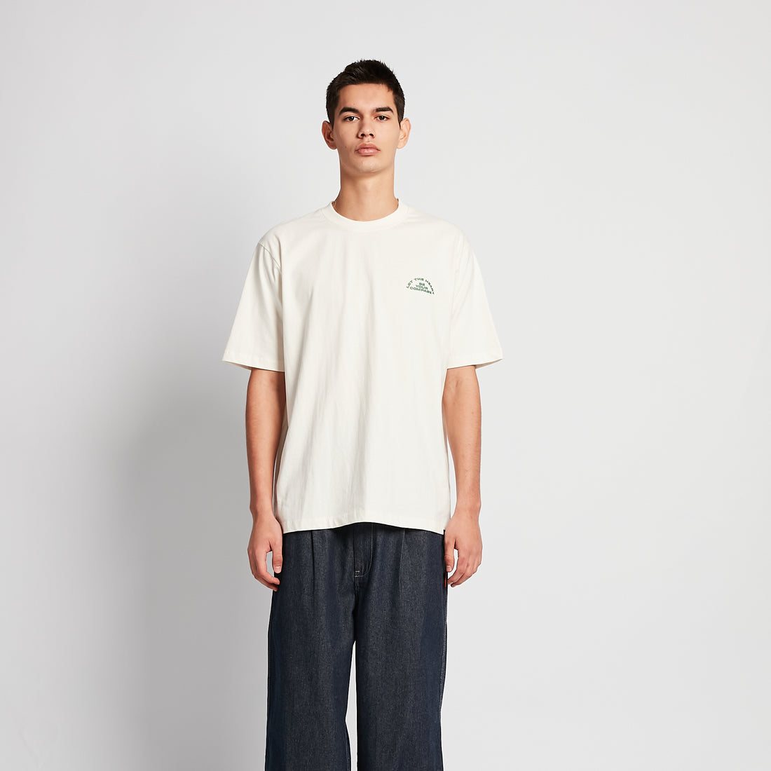 Men Graphic Tee - Off White - SM2507078A