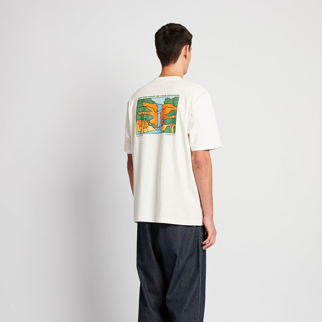 Men Graphic Tee - Off White - SM2507078A