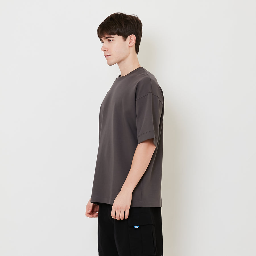 Men Oversized Neoprene Top - Metal - SM2507089C