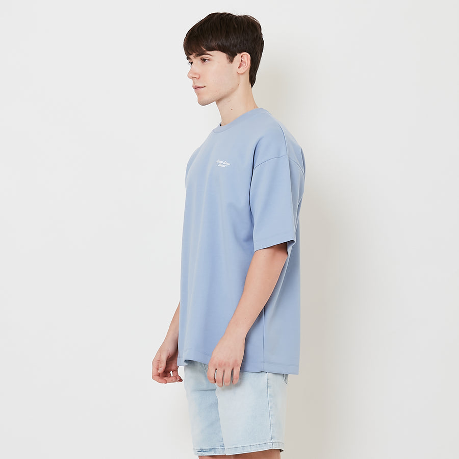 Men Embroidery Oversized Tee - Violet - SM2507117E