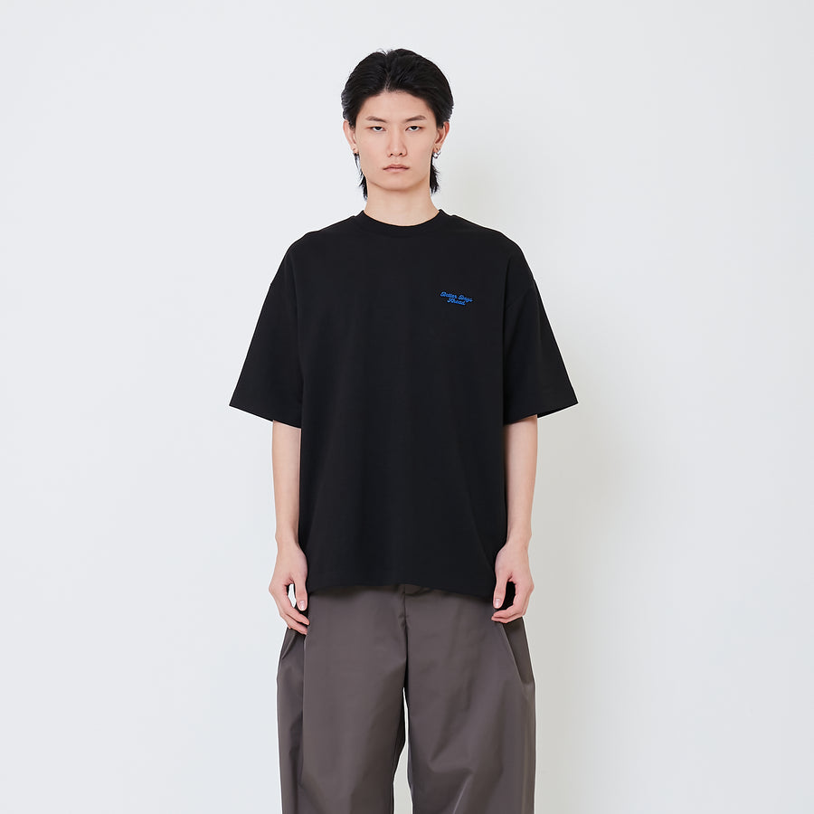 Men Embroidery Oversized Tee - Black - SM2507117F