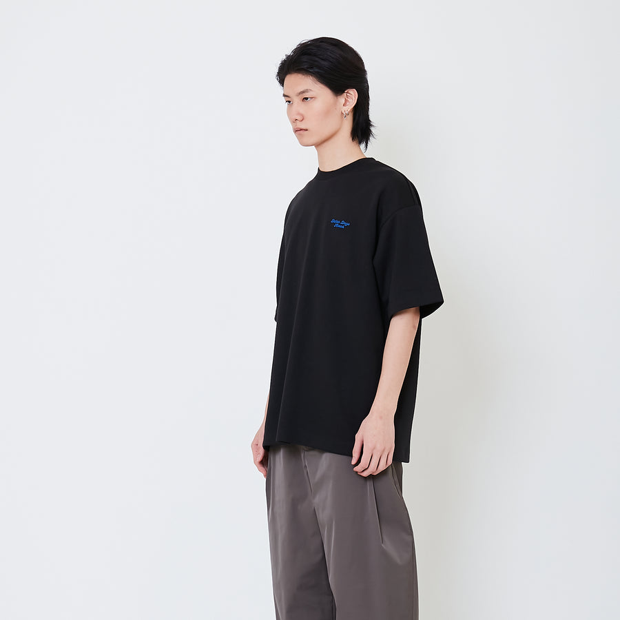 Men Embroidery Oversized Tee - Black - SM2507117F