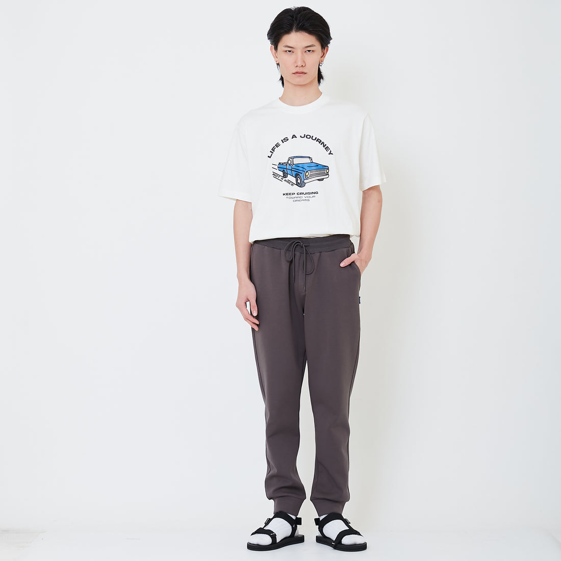 Men Neoprene Sweatpants - Metal - SM2507118B