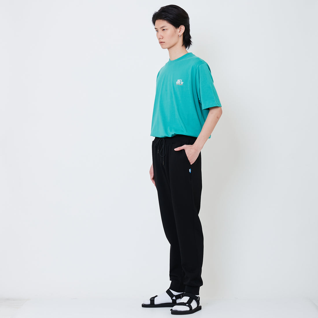 Men Neoprene Sweatpants - Black - SM2507118C