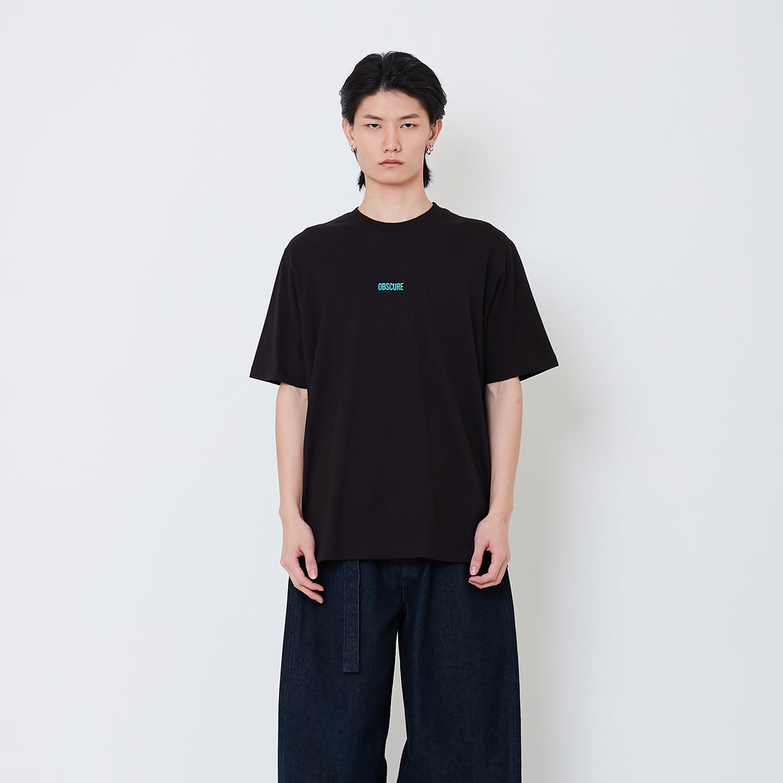 Men Graphic Tee - Black - SM2508083B