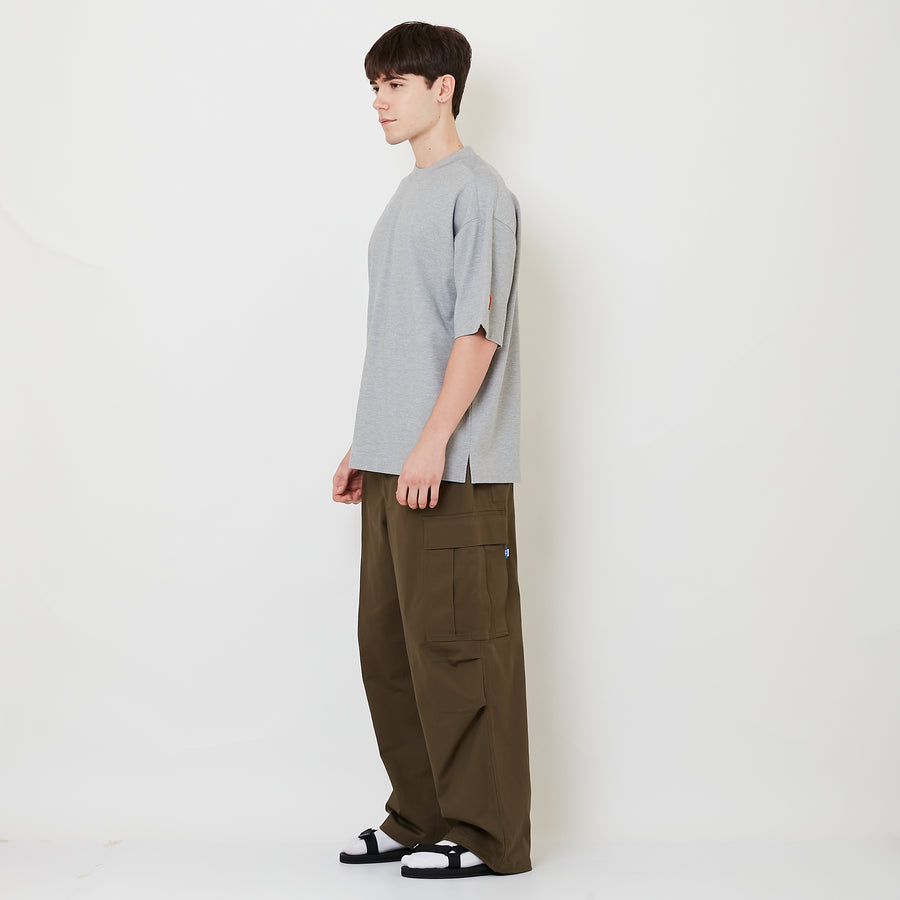 Men Twill Cargo Long Pants - Army Green - SM2508132A