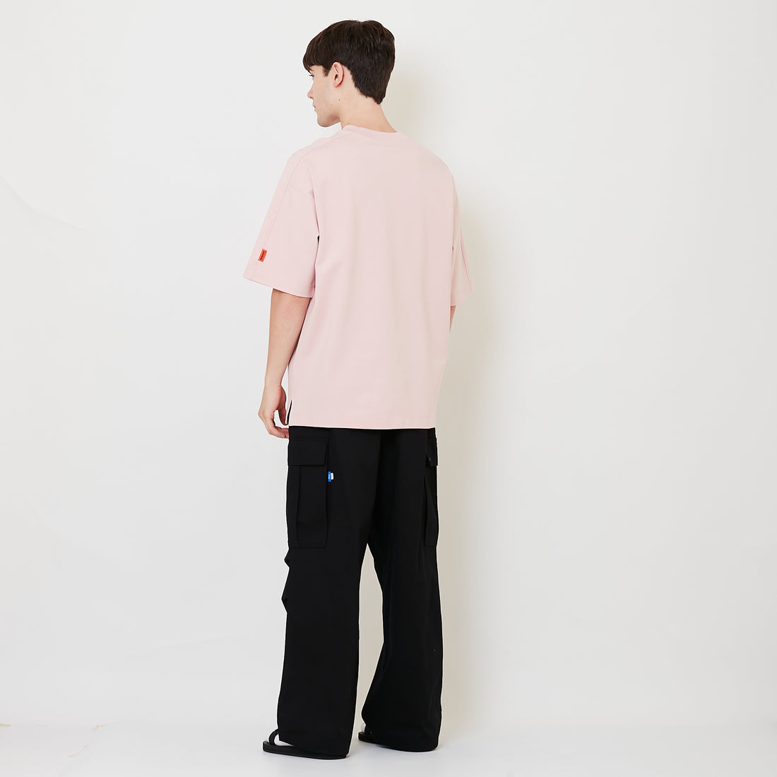 Men Twill Cargo Long Pants - Black - SM2508132B